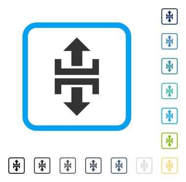 Düşey yönde çerçeveli vektör simge bölmek