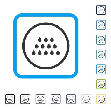 Damla vektör simge çerçeveli