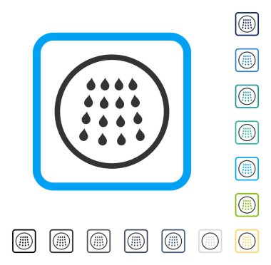Damla vektör simge çerçeveli