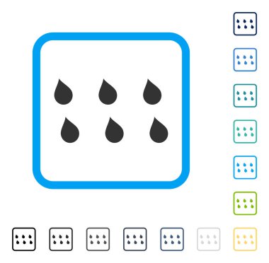 Damla vektör simge çerçeveli