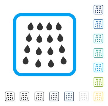 Damla vektör simge çerçeveli