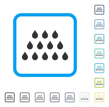 Damla vektör simge çerçeveli