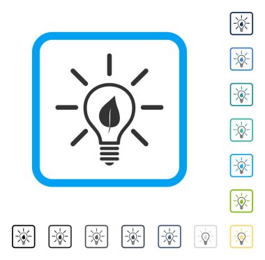Eco ampul vektör simge çerçeveli