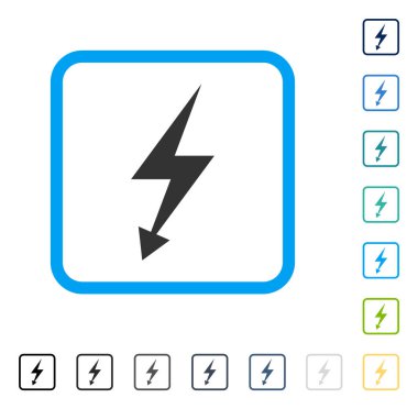 Elektrik Strike çerçeveli vektör simgesi
