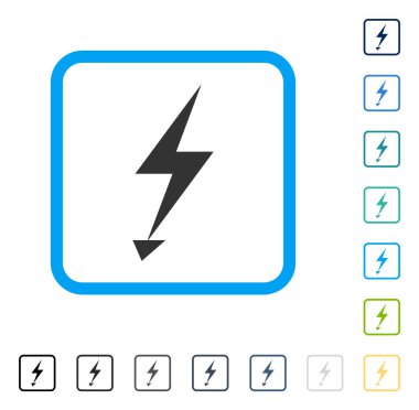 Elektrik Strike çerçeveli vektör simgesi