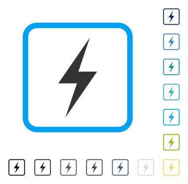 Elektrik vektör simge çerçeveli