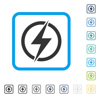 Elektrik vektör simge çerçeveli