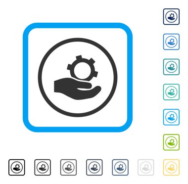 Vektör simge mühendislik hizmeti çerçeveli