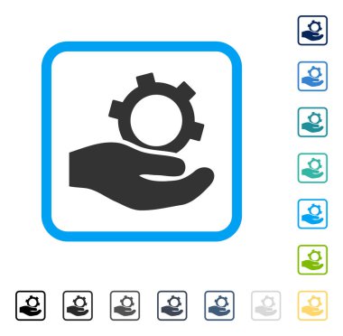 Vektör simge mühendislik hizmeti çerçeveli