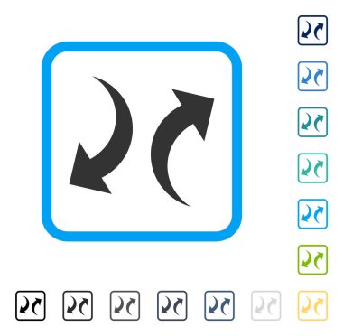 Exchange okları vektör simge çerçeveli