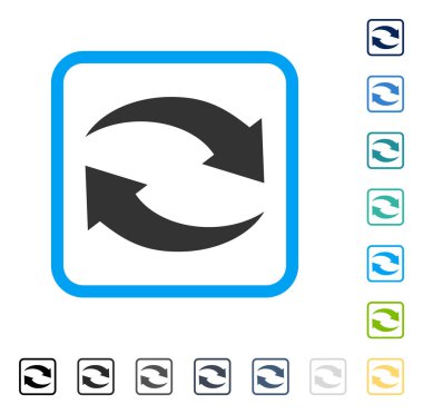 Exchange okları vektör simge çerçeveli