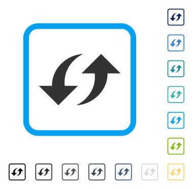 Exchange okları vektör simge çerçeveli
