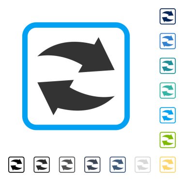 Exchange okları vektör simge çerçeveli