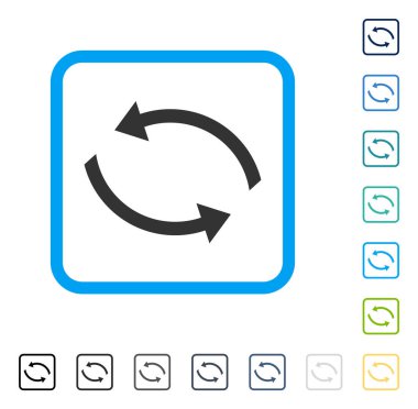 Exchange okları vektör simge çerçeveli