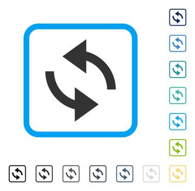 Exchange okları vektör simge çerçeveli