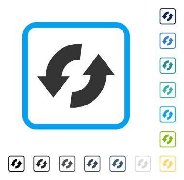 Exchange okları vektör simge çerçeveli