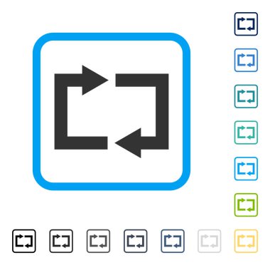 Exchange okları vektör simge çerçeveli
