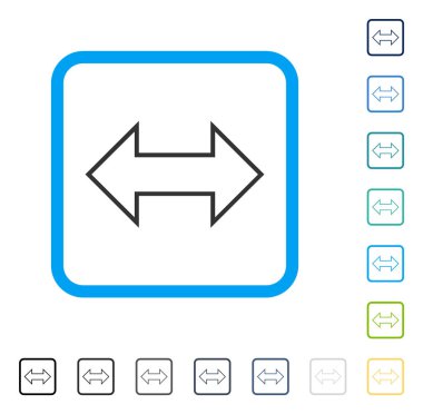 Exchange yatay çerçeveli vektör simgesi