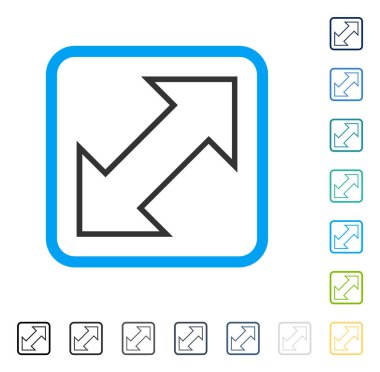 Exchange çapraz çerçeveli vektör simgesi