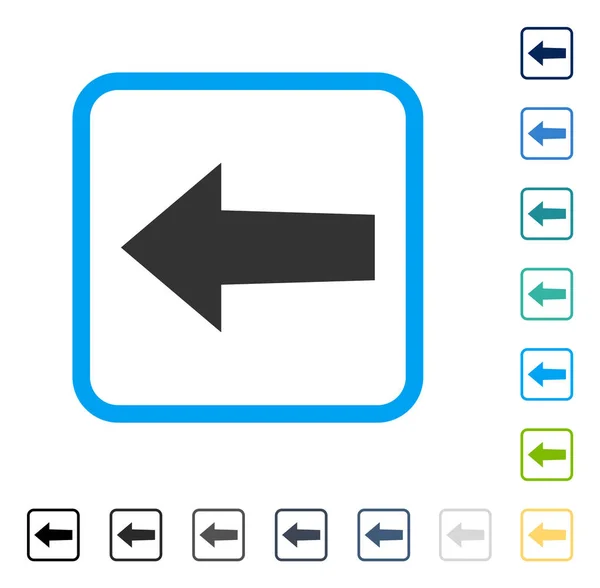 Flecha izquierda enmarcado icono del vector — Archivo Imágenes Vectoriales