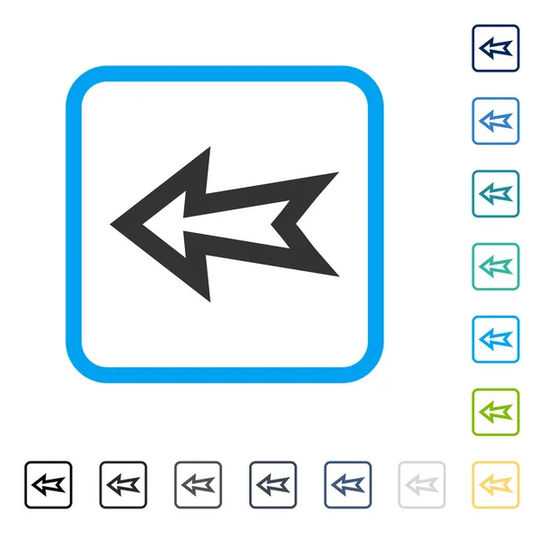 Seta esquerda moldado ícone do vetor — Vetor de Stock