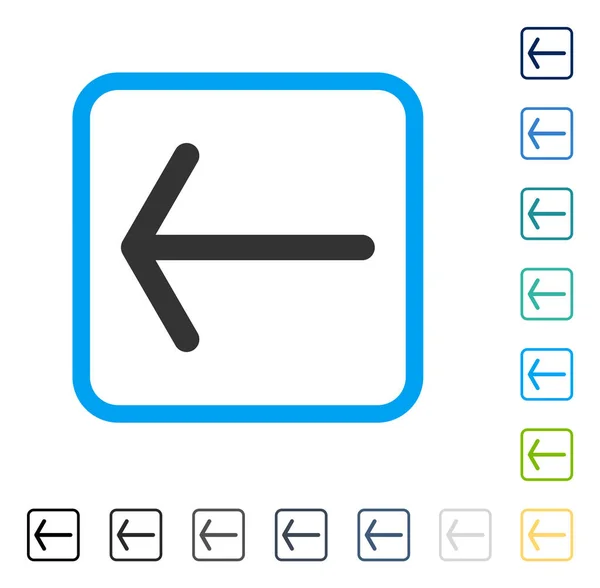 Šipka vlevo zarámovaný vektorové ikony — Stockový vektor