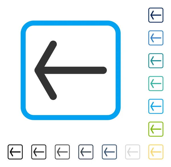 Seta esquerda moldado ícone do vetor — Vetor de Stock