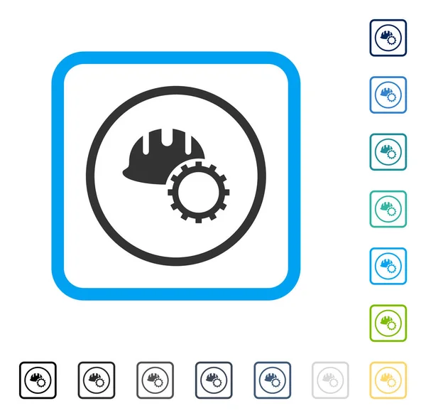 Desenvolvimento Hardhat moldado vetor ícone — Vetor de Stock