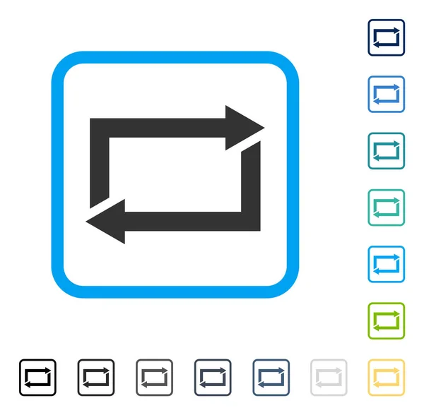 Icono de vector enmarcado de flechas de intercambio — Archivo Imágenes Vectoriales