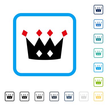 Taç vektör simge çerçeveli