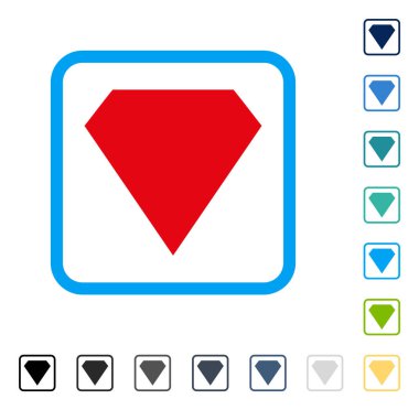 Vektör simge elmas çerçeveli