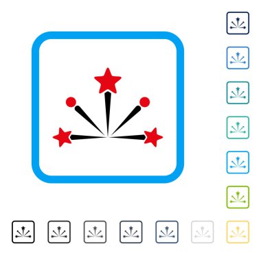 Havai fişek Bang vektör simge çerçeveli