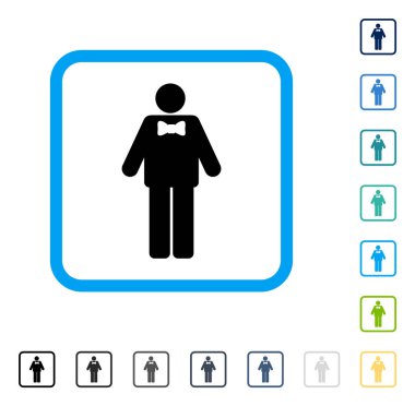 Damat vektör simge çerçeveli