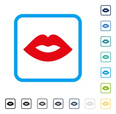 Dudaklar vektör simge çerçeveli