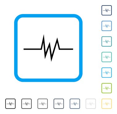 Nabız sinyal vektör simge çerçeveli