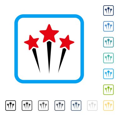 Yıldız Selam çerçeveli vektör simgesi