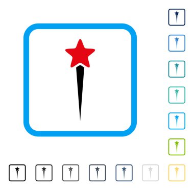 Star başlayan vektör simge çerçeveli