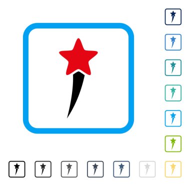 Star başlayan vektör simge çerçeveli