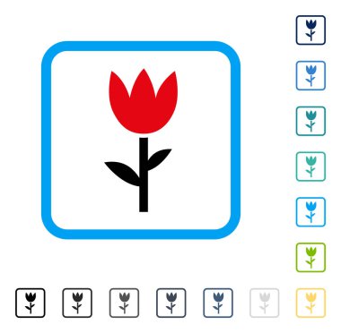 Vektör simgesi Lale çerçeveli