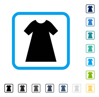 Kadın elbise vektör simge çerçeveli