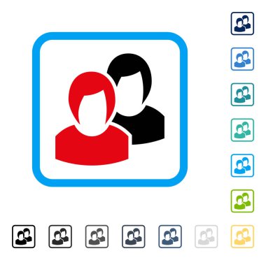 Kadınlar vektör simge çerçeveli