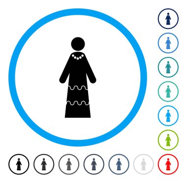 Gelin yuvarlak vektör simgesi