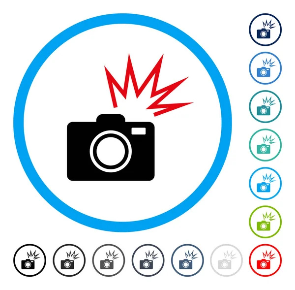 Camera Flash Rounded Vector Icon — Stock Vector