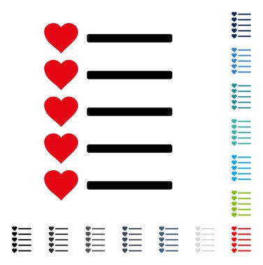 Favoriler listesi vektör simgesi