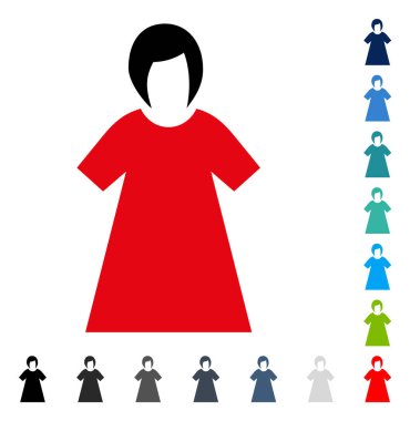 Bayan şekil vektör simgesi