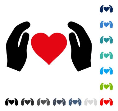 Aşk bakım el vektör simgesi