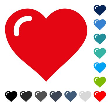 Aşk kalp vektör simgesi