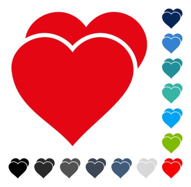Sevgi kalpleri vektör simgesi