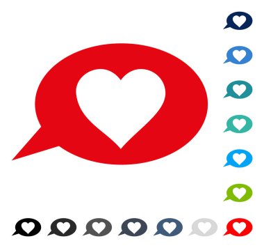 Aşk ileti balon vektör simgesi