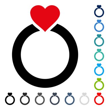 Aşk yüzük vektör simgesi